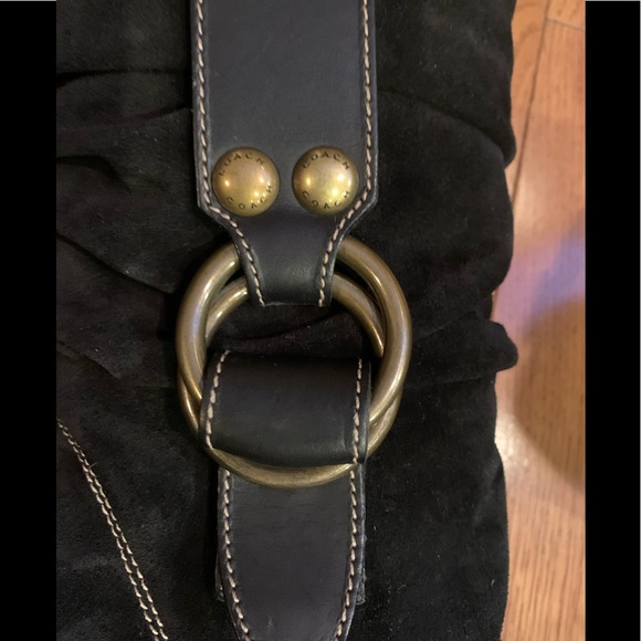 Coach  “Noreen" Black suede slouch boots size 7 B - Picture 4 of 11
